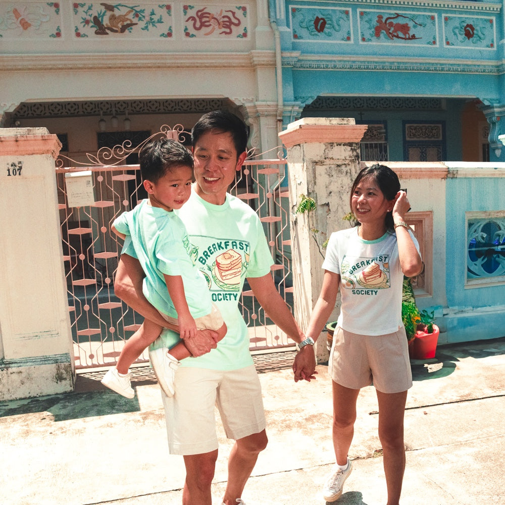 A Singapore Series - Breakfast Society Adult Tee in Mint by Le Petit Society — image 2