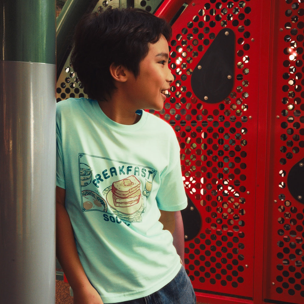 A Singapore Series - Breakfast Society Kids Tee in Mint by Le Petit Society — image 4