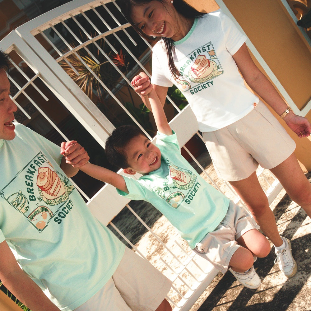 A Singapore Series - Breakfast Society Adult Tee in Mint by Le Petit Society — image 3