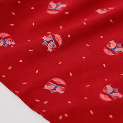 Lion Dance Series - Baby Boy Shirt Romper in Red by Le Petit Society — image 6