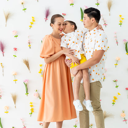 Mandarin Orange Series - Ladies Midi Dress in Orange by Le Petit Society — image 6