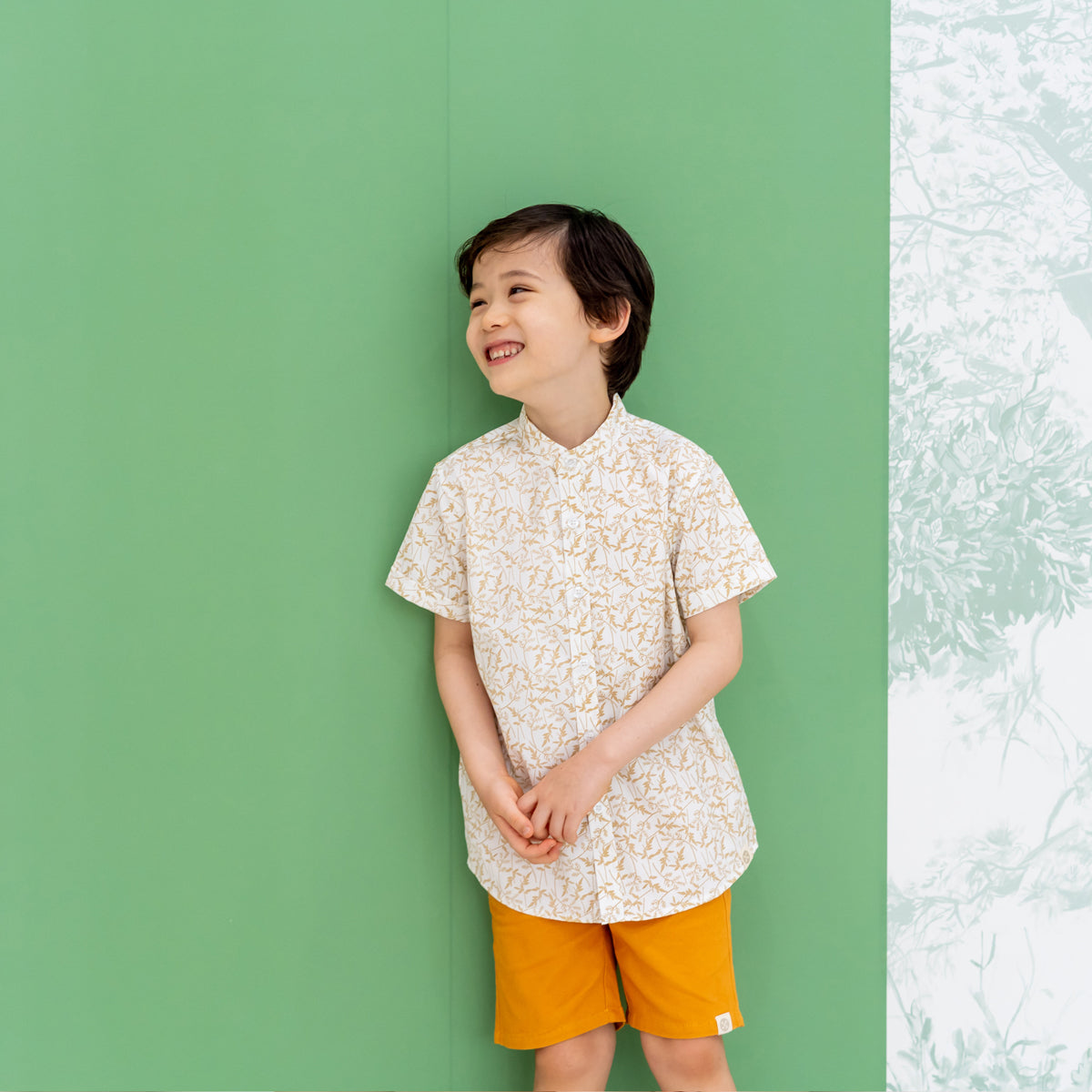 Spring Series - Boys Shirt in White (Personalisable) by Le Petit Society — image 5