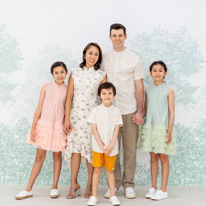 Spring Series - Girls Tiered Tulle Lace Dress in Sage by Le Petit Society — image 9