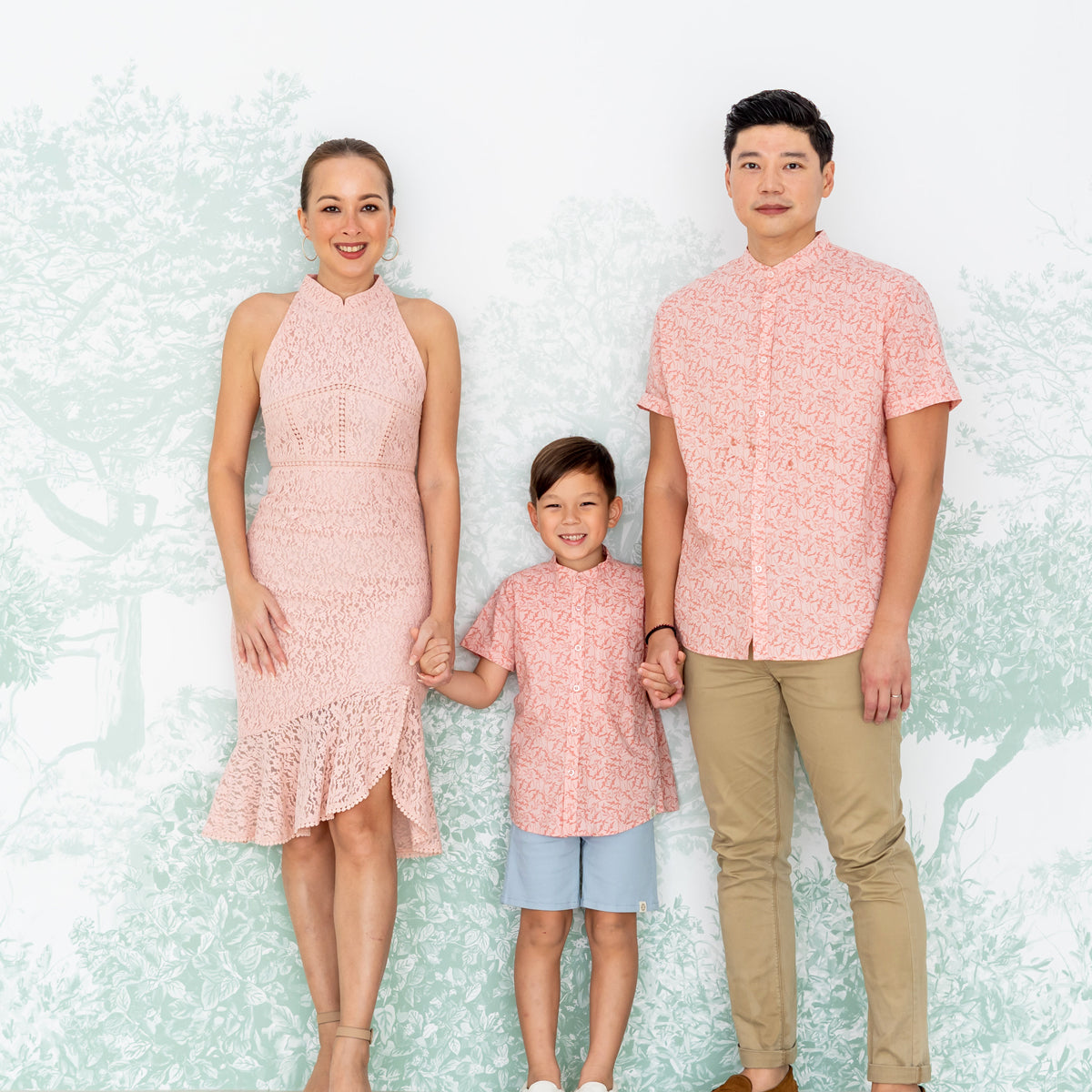 Spring Series - Ladies Halter Lace Dress in Pink by Le Petit Society — image 2