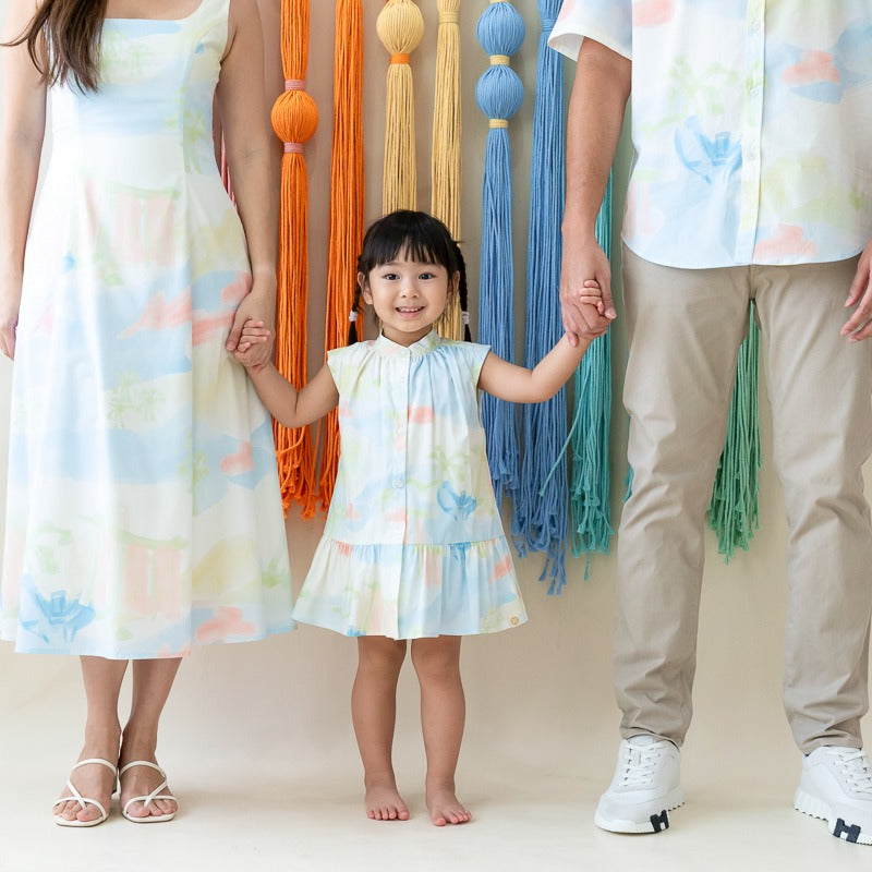 Heritage Series - Girls Cheongsam in MBS Watercolour Print by Le Petit Society