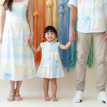 Heritage Series - Girls Cheongsam in MBS Watercolour Print by Le Petit Society