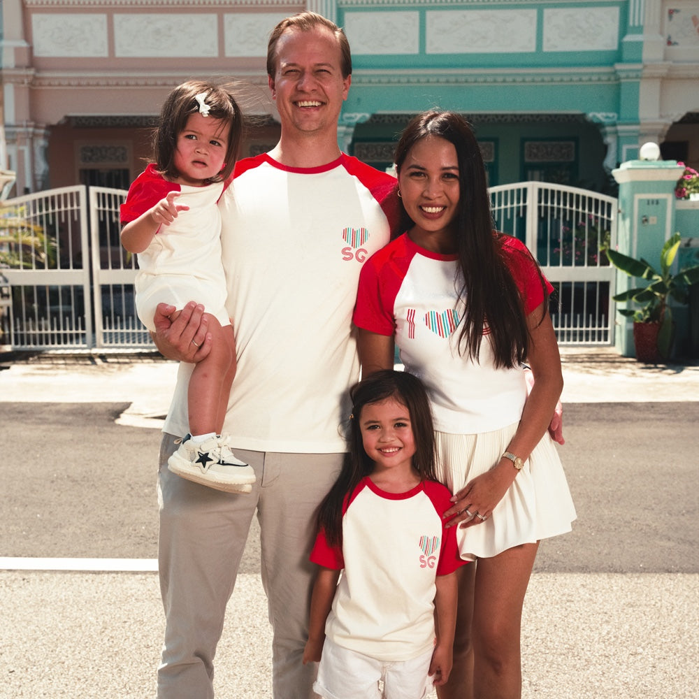 A Singapore Series in "I Love SG" Adult Raglan Tee by Le Petit Society — image 4