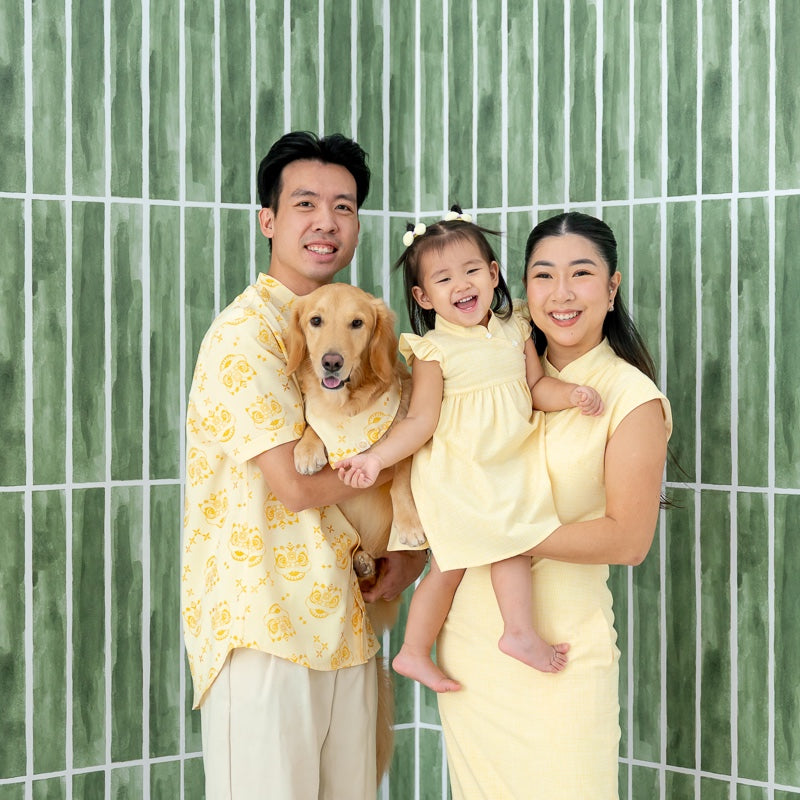 Lion Dance Series - Ladies Cheongsam in Yellow by Le Petit Society — image 3