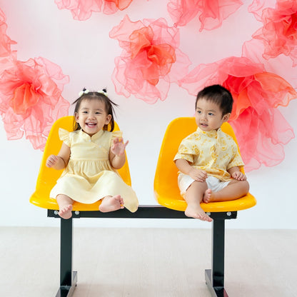 Lion Dance Series - Baby Girl Cheongsam in Yellow by Le Petit Society — image 4