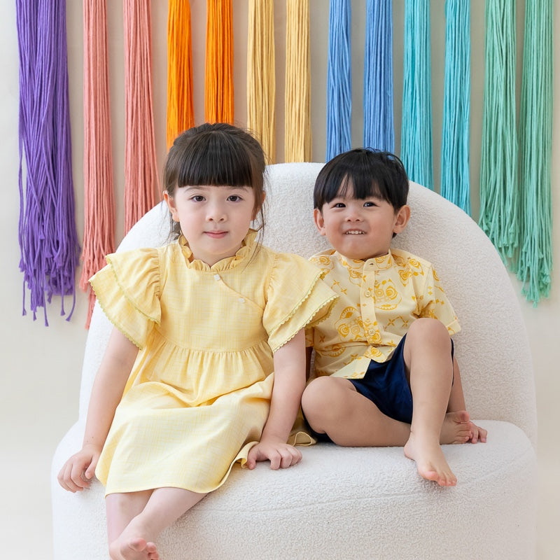 Lion Dance Series - Girls Cheongsam in Yellow by Le Petit Society — image 3