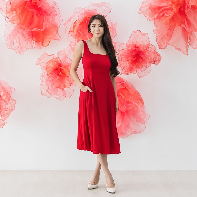 Lion Dance Series - Ladies Dress in Red by Le Petit Society