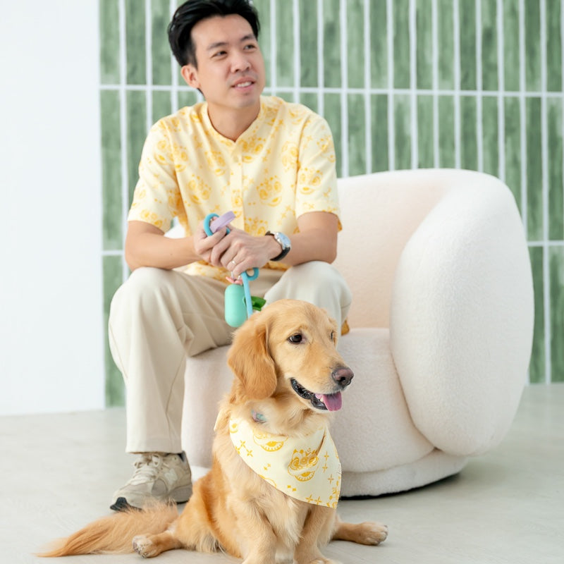 Lion Dance Series - Men's Shirt in Yellow (Classic Fit) by Le Petit Society — image 9