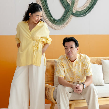 Lion Dance Series - Men's Shirt in Yellow (Classic Fit) by Le Petit Society — image 2
