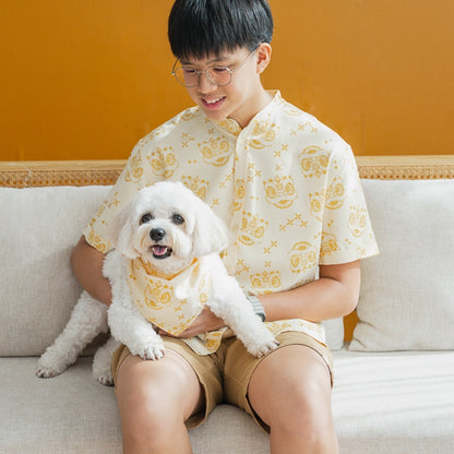 Lion Dance Series - Men's Shirt in Yellow (Classic Fit) by Le Petit Society — image 7