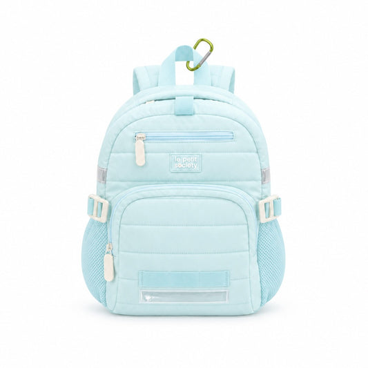 Mini Backpack - Ice Blue Puffer by Le Petit Society