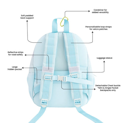 Mini Backpack - Ice Blue Puffer by Le Petit Society — image 7