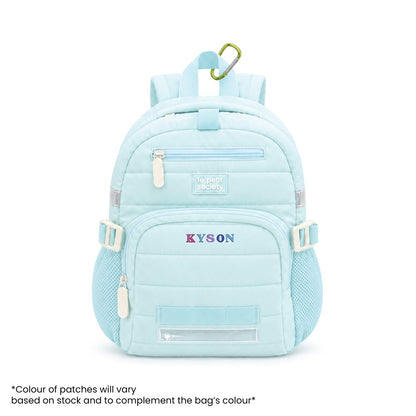 Mini Backpack - Ice Blue Puffer by Le Petit Society — image 2