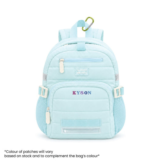 Mini Backpack - Ice Blue Puffer by Le Petit Society — image 2