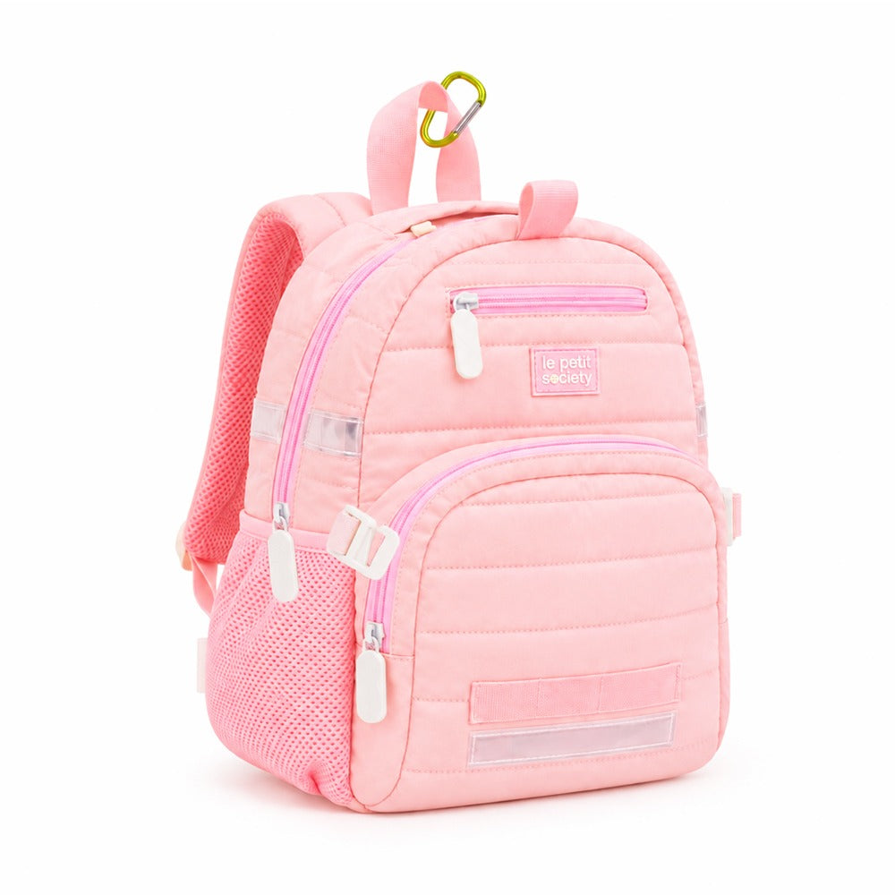 Mini Backpack - Marshmallow Pink Puffer by Le Petit Society — image 3