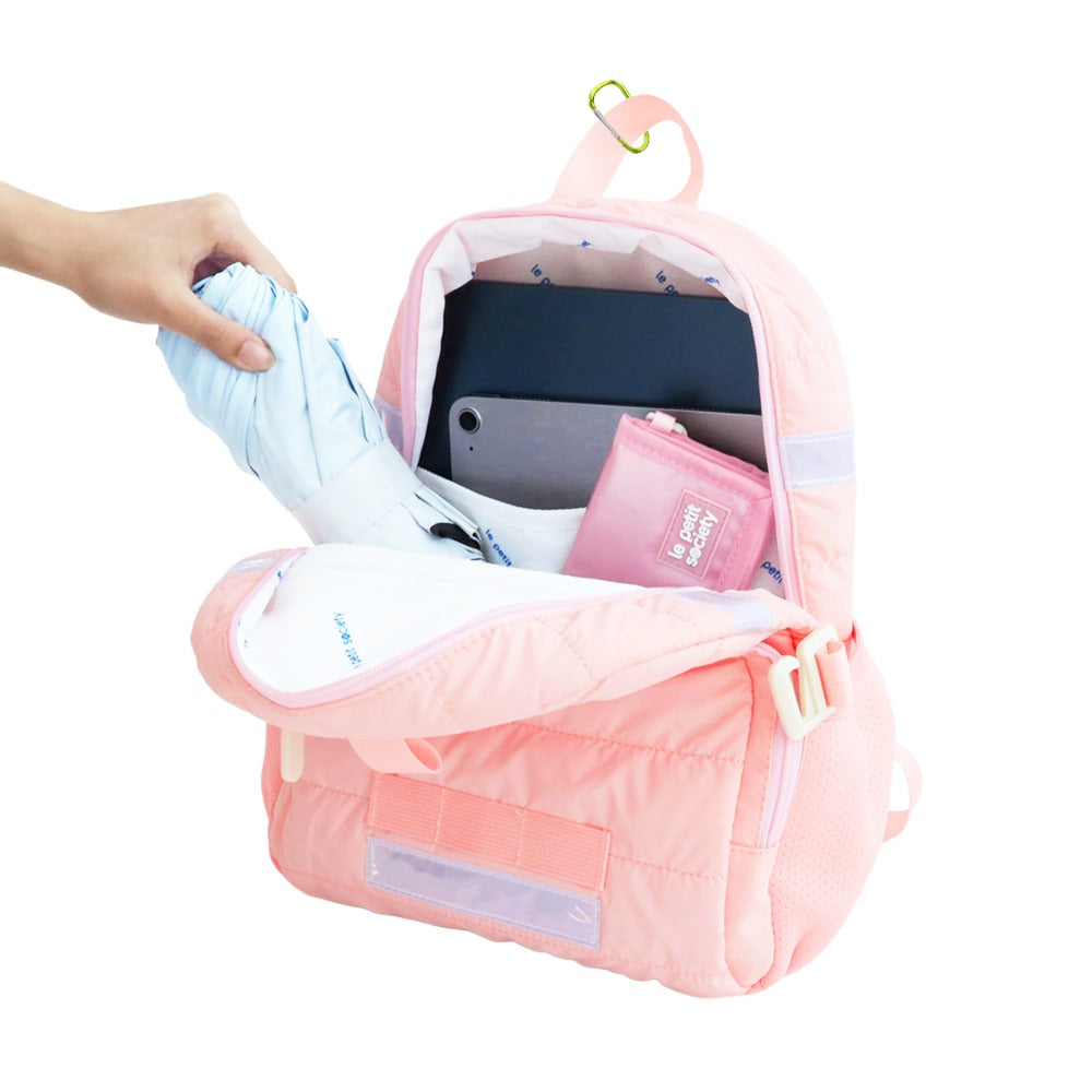 Mini Backpack - Marshmallow Pink Puffer by Le Petit Society — image 4