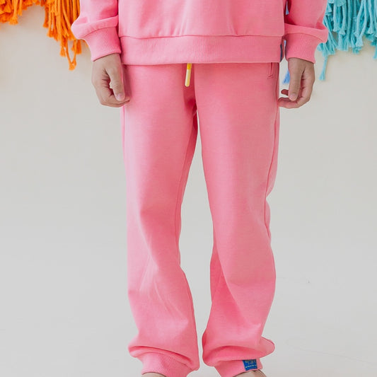 Zodiac Series - Kids Jogger Pants in Pink by Le Petit Society