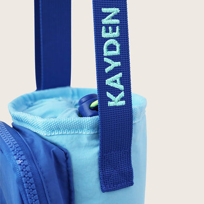 Water Bottle Sling Bag- Sky/Dark Blue by Le Petit Society — image 4
