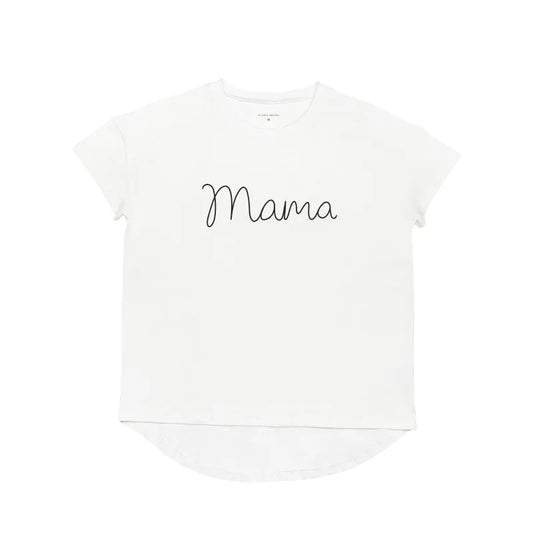 Family Tees - Mama Tee in White/Black by Le Petit Society — image 2