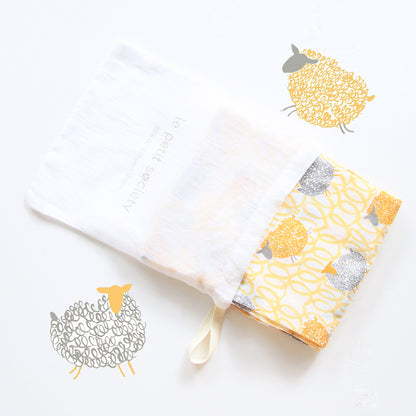 Baby Organic Swaddle in Sheep by Le Petit Society