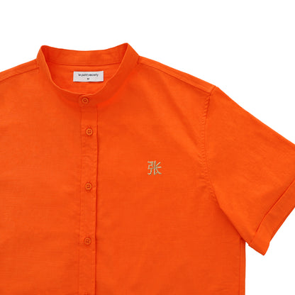 Mandarin Orange Series - Men's Shirt in Orange - Classic Fit by Le Petit Society — image 4