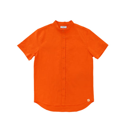 Mandarin Orange Series - Men's Shirt in Orange - Classic Fit by Le Petit Society — image 2