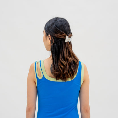 Le Petit Society x Ohhdivine - Ladies Jersey Knit Dress in Blue/Sage — image 4