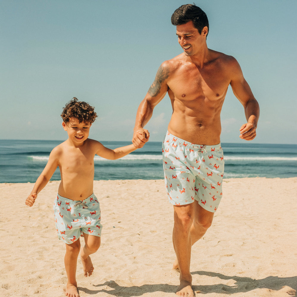 Swim Shorts in Crab Print (Adult) by Le Petit Society — image 2
