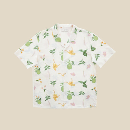 Heritage Series - Men's Camp Collar Shirt in Tropical Durian Print by Le Petit Society — image 10