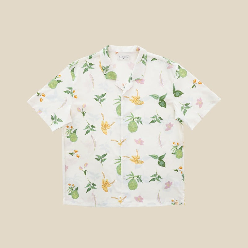 Heritage Series - Men's Camp Collar Shirt in Tropical Durian Print by Le Petit Society — image 7