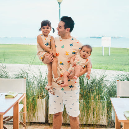 Resort Series - Kids Ribbed Jumpsuit in Paradise Print by Le Petit Society — image 6