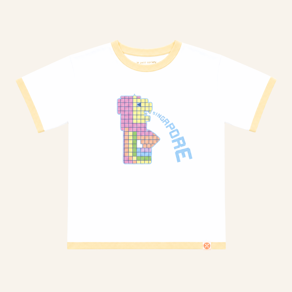 A Singapore Series - Merlion Kids Tee in White by Le Petit Society — image 11