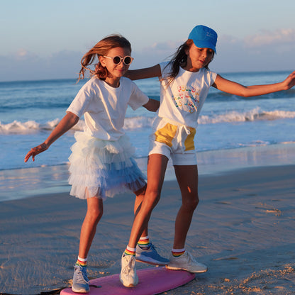 Made For Play - Kids Tee in White with Logo Print by Le Petit Society — image 3