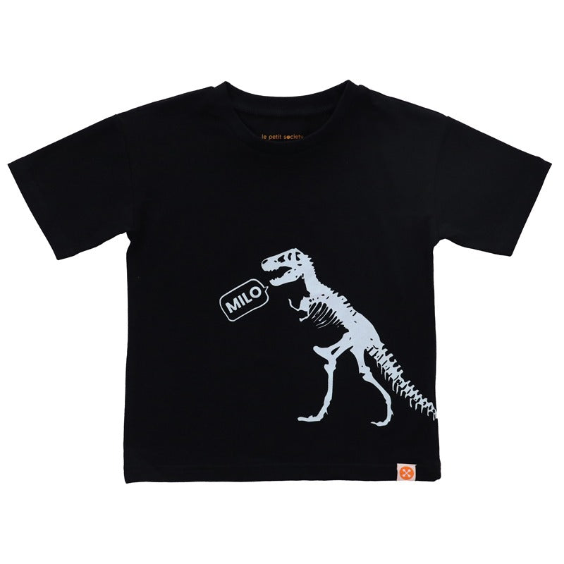 A Singapore Series - Milo Dinosaur Kids Tee in Black by Le Petit Society — image 9