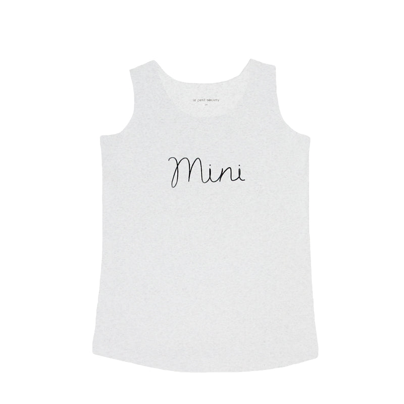 Family Tees - Mini Kids Tank in Melange Grey by Le Petit Society