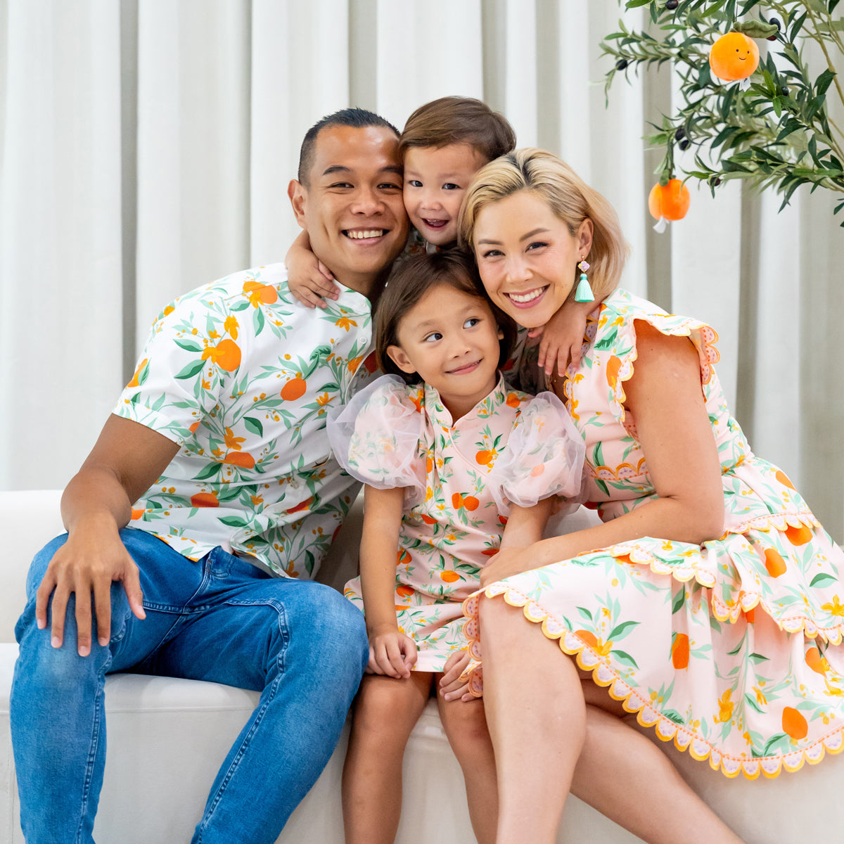Mandarin Orange Series - Girls Cheongsam in Pink by Le Petit Society — image 3