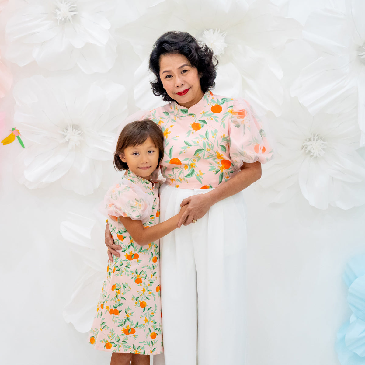 Mandarin Orange Series - Girls Cheongsam in Pink by Le Petit Society — image 8