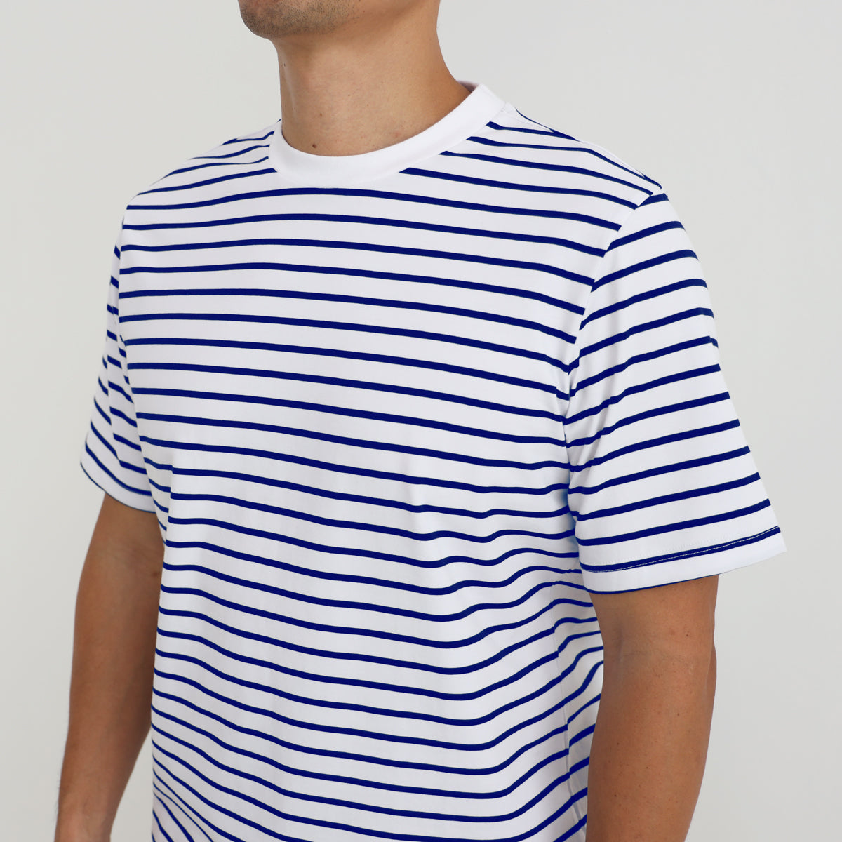 Family Tees - Personalisable Adult Striped Tee in Navy (Unisex) by Le Petit Society — image 10