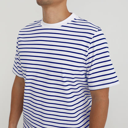Family Tees - Personalisable Adult Striped Tee in Navy (Unisex) by Le Petit Society — image 10