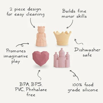 Bath Play Set (4 in pack) - Princess by Mushie — image 2