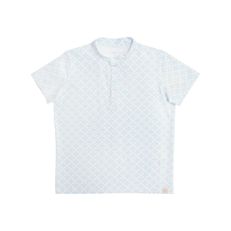 Chinese Motif Series - Boys Jersey Shirt in Blue Motif by Le Petit Society — image 5