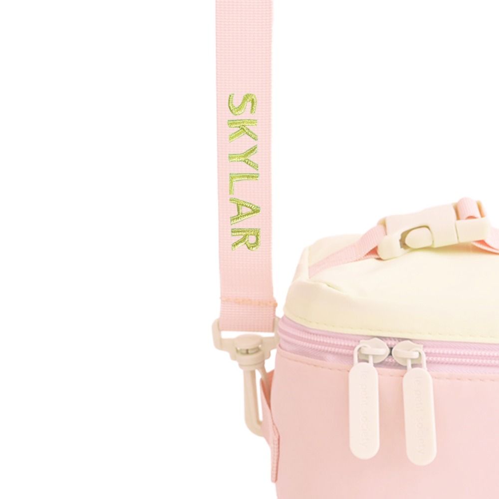 Single Pocket Backpack and Lunch Bag Bundle in Marshmallow Pink Puffer by Le Petit Society — image 8