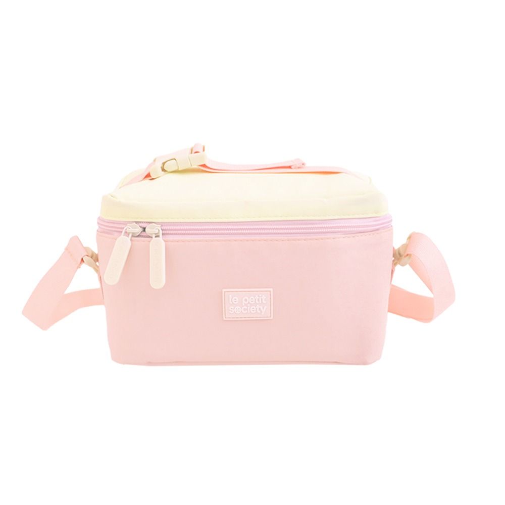Single Pocket Backpack and Lunch Bag Bundle in Marshmallow Pink Puffer by Le Petit Society — image 5