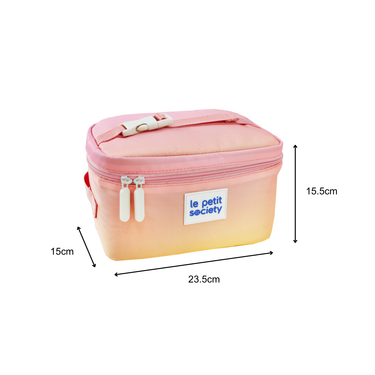 Thermal Munch Bag in Pink/Yellow by Le Petit Society — image 4