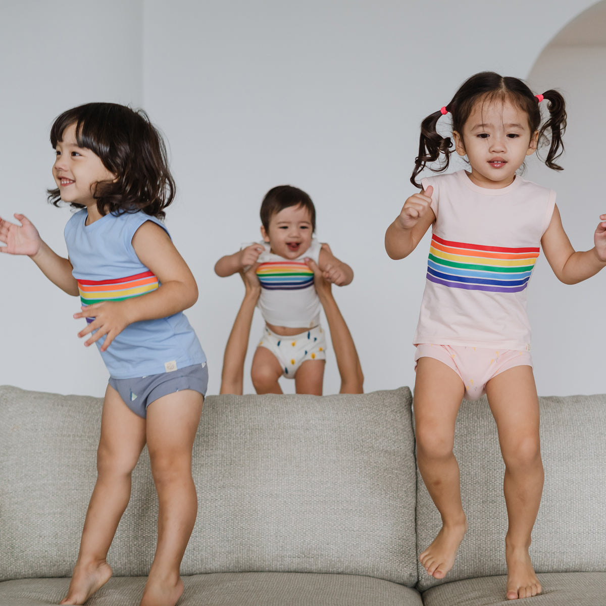 Baby Organic Boxer Shorts in Mushroom Print by Le Petit Society — image 2