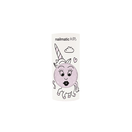 Nail Polish in Polly Clear Pink Glitter by Nailmatic